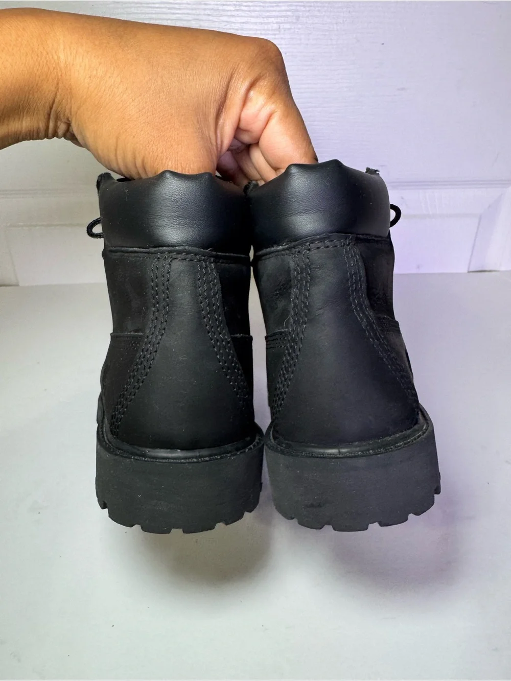 Black Timberland Premium 6” Waterproof Boots - Youth Size 2